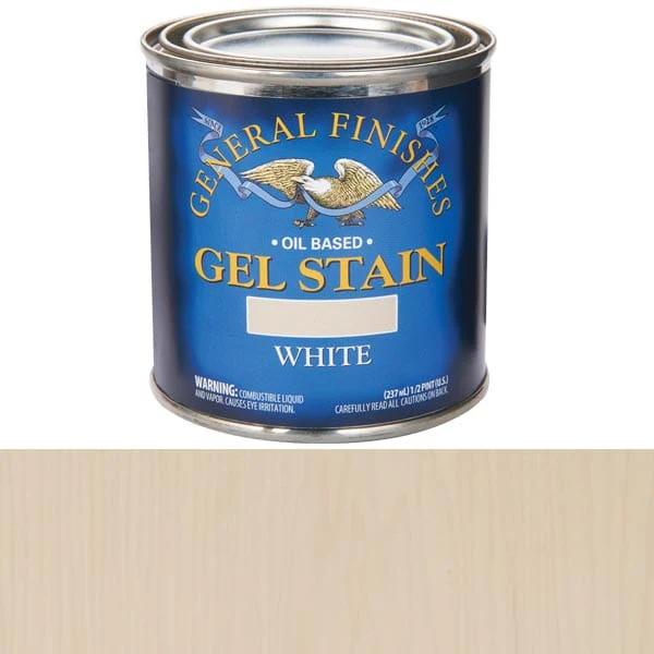 Gel Stain - Oil Based - Color:White - Size:8-oz